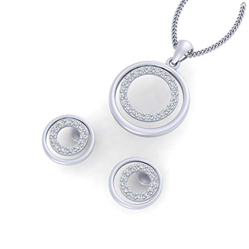 Boucles d'oreilles pendantes argent et diamant rond pour illuminer vos tenues de soirée