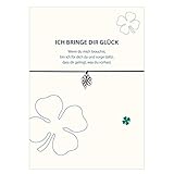 Glücks - Armband mit Glücksklee Anhänger versilbert - sehr individuelles Geschenk für jemanden, der Ihnen am Herzen liegt.