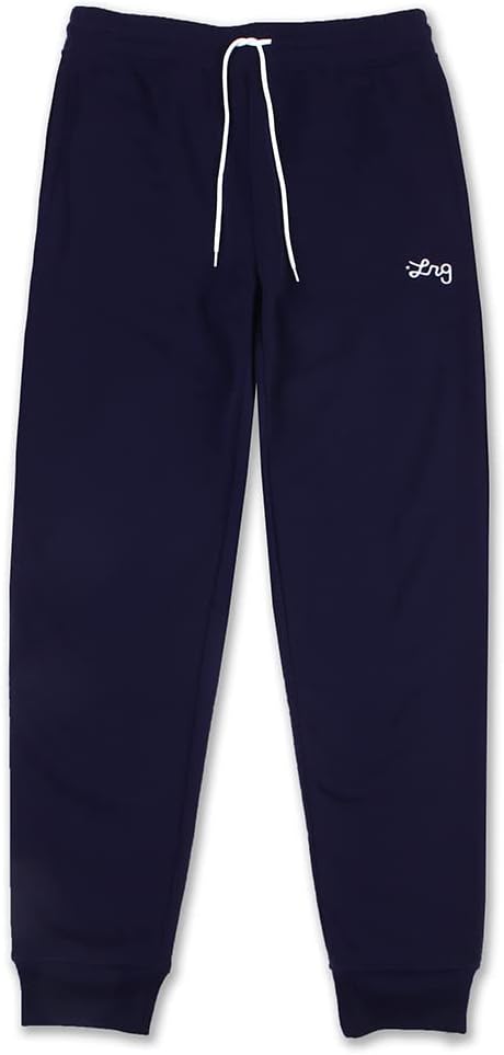 LRG Men's Script Logo Drawstring Waist Active Jogger Sweatpants with Pockets