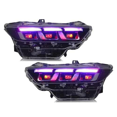 �t���i Compatible With Ford For Mustang 2024 2025 �w�b�h���C�g�A�Z���u�� �A�b�v�O���[�h RGB�t�����gDRL�^�[���V�O�i�����C�g �I�[�g�A�N�Z�T���[ �w�b�h�����v 2�Z�b�g