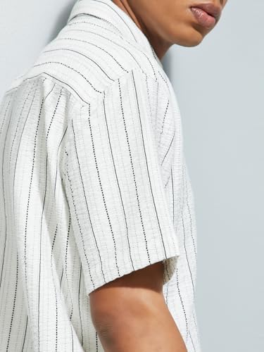 Image of Max URB N Men Striped Relaxed Fit Resort Shirt