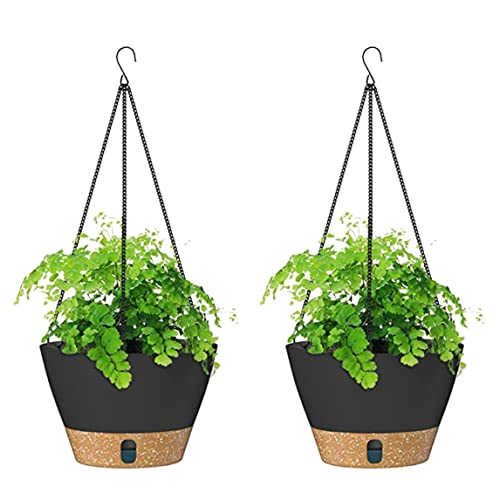 Pot suspendu drainant de 20,3 cm avec niveau d'eau visible pour arrosage facile - 8