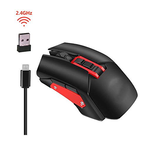 Preisvergleich Produktbild Gaming-Maus Ergonomie USB-Wireless-Aufladung 7 Hintergrundbeleuchtung Tragbare Optische 5 Block DPI 7 Tasten Für Notebook-PCs