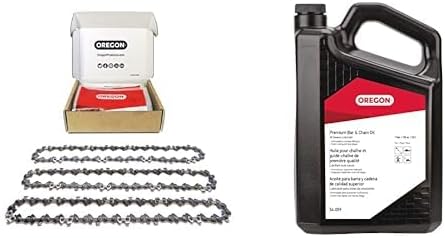 Oregon Chainsaw Maintenance Kit: 3-Pack M72 SpeedCut 18-Inch Chains (.325" Pitch, .050" Gauge, 72 Drive Links) with 1 Gallon Premium Bar and Chain Oil