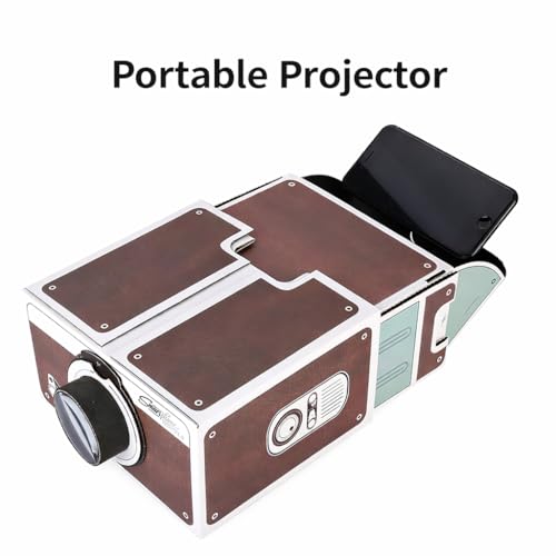 Proyector portátil para Android e iPhone con lente de cine en casa y ampliación 8x 6