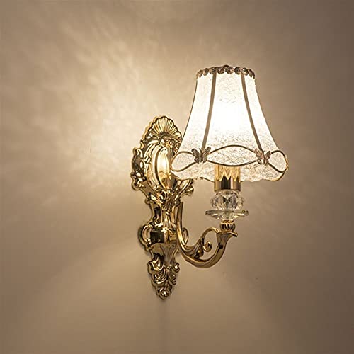 Applique murale LED en marbre rond et métal doré pour éclairage de salon