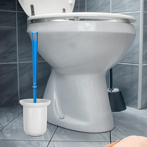 Porte-brosse WC BESTYASH compact avec rangement intégré anti-gouttes