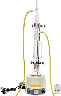 Lab Distillation Apparatus 500ml Lab Soxhlet Extractor Home Distiller10 Glass Meandering Fat extractors with Electric Heating Jacket