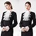 XEPST 3 Pieces Colonial Unisex Lace Jabot Collar and Cuffs Set, White Victorian Ruff Collar Costume Accessory for Women Men Victorian Colonial Costume