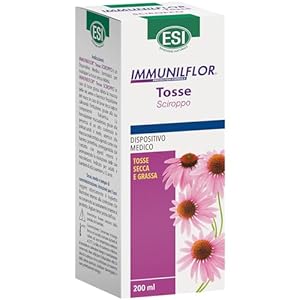 ESI – Immuniflor Tosse Secca e Grassa, Sciroppo Balsamico con Propoli, Idrata la Gola e Contrasta la Formazione di Muco, Calma l’Irritazione, Senza Glutine, 200 ml