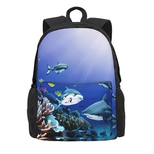 Sac à dos imperméable grande capacité requin protège vos affaires - 2