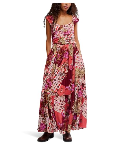 Free People Womens Sasha Maxi Strawberry Combo Large
