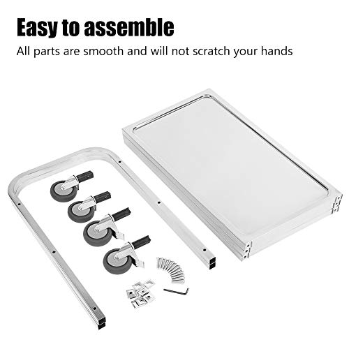 Ejoyous 3 Böden Küchenwagen, Servierwagen Edelstahl Mit Rollen Aufbewahrungswagen Multifunktion Rollwagen Mit 3 Ebenen… – Bild 6