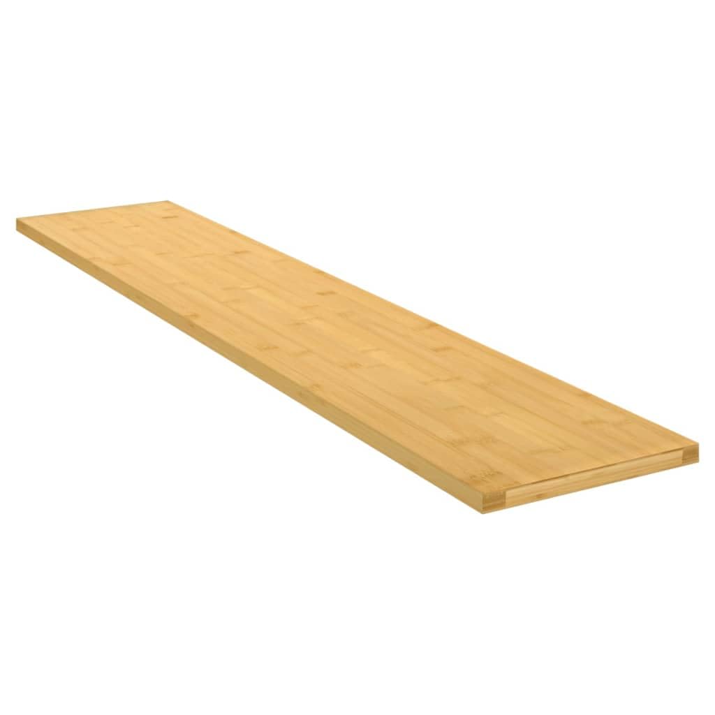 vidaXL Estante de Pared, Estantería Flotante de Almacenaje, Estante para Baño Comedor Salón Oficina, Estilo Rústico, Bambú 100x20x1,5 cm