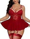 Alrovetoney Plus Size Lingerie...