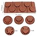 BAKER DEPOT Silicone chocolate Lollipop Mold with 6 Holes, Double Heart, Star, Small Flower, Smile Face, Round, Etc, Design, Set of 5