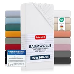 Blumtal® Basics Spannbettlaken 90x200cm...