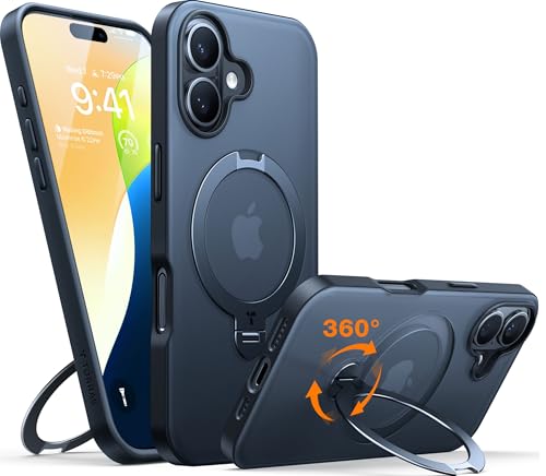 Torras Ostand Q3 Spin für iPhone 16 Hülle (360° Magnetischer unsichtbarer Ständer)