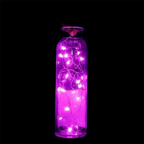 mifengda 16 Pack Wine Bottle Lights 8 Color Cork Shaped 20 Micro LEDs Wire Bottle Lights Battery Powered Copper Wire Lights Artificial Cork Wine Bottle Fairy Lights (2m/7.2ft)+20Pcs Extra Batteries