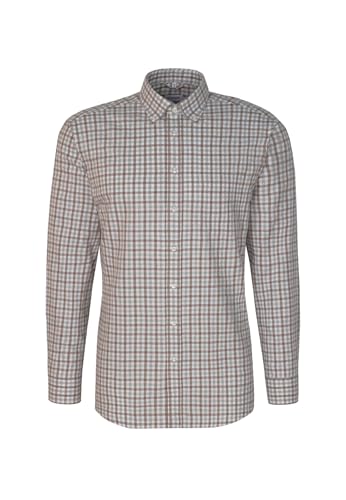 Seidensticker Herren Flanellhemd - Comfort Fit - Bügelleicht - Button-Down-Kragen - Langarm - 100% Baumwolle