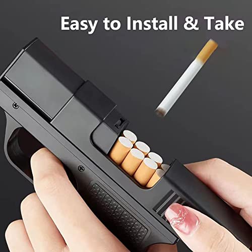 Torch Windproof Jet Lighter, Refillable Creative Gun-Shaped Pipe Case&Lighter, With Gift Box (No Gas) #TOP1