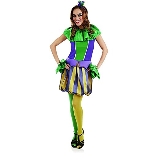 Fun Shack Verde Bufón Disfraz para Mujeres - S