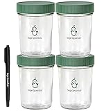 Sage Spoonfuls Glass Snack Jar 4pk, Clear