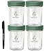 Sage Spoonfuls Glass Snack Jar 4pk, Clear