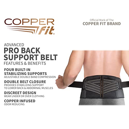 Copper Fit Advanced Back Pro Back Support, Black With Copper Trim, Small/Medium (Cfback) #TOP2