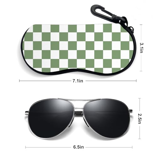 Image of Sunglasses Soft Case, Ultra Light Portable Neoprene Zipper Glasses Case for Men Women