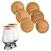 CairnCaps Bamboo Whiskey Glass Lids - Set of 6 Caps for Whisky Tasting Glassware by Cairn Craft