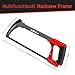 AIRAJ Professional Hacksaw Frames with10 Saw Blades,Two Sawing Angles (45°/90°),Multi-Purpose Heavy Duty Handsaw Set for Plastic, PVC Pipe,Tile, Metal,etc.