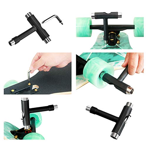 image for ANCKNE Skate Tool All-in-One, Skateboard Tool Roller Skate Tool T Tool