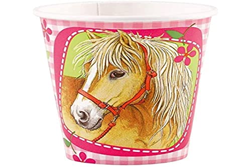 Preisvergleich Produktbild Amscan Pferde Tassen (Pack von 8), 250 ml