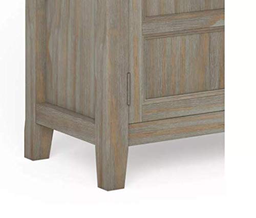 Portland Two Enclosed Adjustable Shelf Low Storage Cabinet - Wyndenhall (Distressed Gray) #TOP4