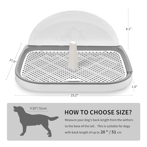 Dog Potty Tray, GANCHUN Pet Indoor Dog Litter Box Potty Tray 23" x 20" Puppy Pee Pad Holder for Small and Medium Dogs - Image 3