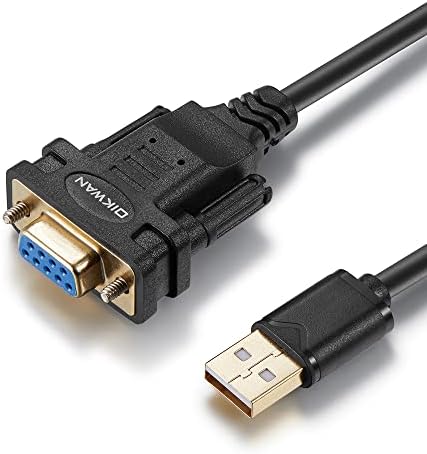 USB to RS232 Serial Adapter with FTDI Chipset - USB 2.0 to Female DB9 Serial Cable for Windows and Mac (6ft)
