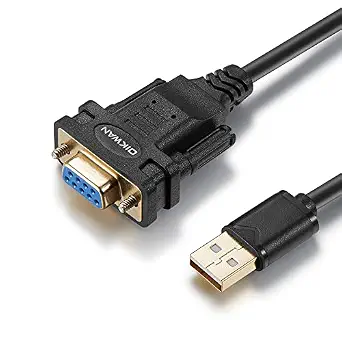 USB to RS232 Serial Adapter with FTDI Chipset - USB 2.0 to Female DB9 Serial Cable (6ft)