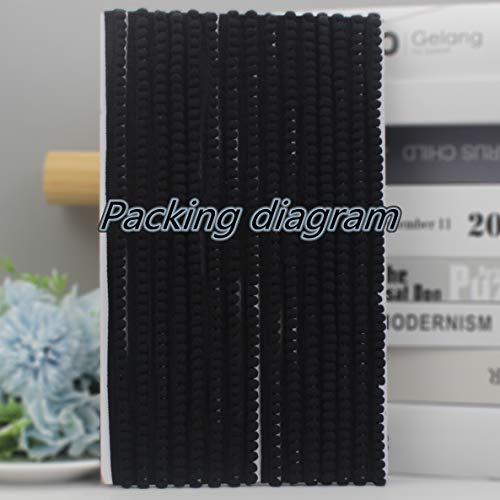 Idongcai Black Mini Pompom Trim Ball Fringe Trim Lace Ribbon Tassel Sewing Accessories For Halloween Home Party Embellishments 10 Yards… #TOP6