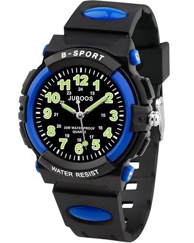 Image of CKV Kids Watch for Boys Girls Ages 5-12, Waterproof Time Teacher Easy to Read Analog Sport Outdoor Children Watches with Soft Band for Kids