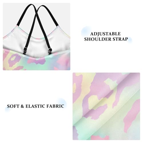 Pink Leopard Print Girls One Piece Swimsuits Summer Quick Dry Beach Bathing Suit4