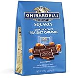GHIRARDELLI Dark Chocolate Sea Salt Caramel SQUARES, 12.7 oz Bag Premium...