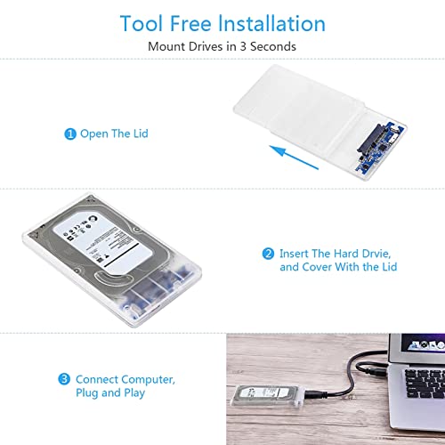 Caja externa para disco duro SSD 2TB USB 3.0 25'' miniatura 4