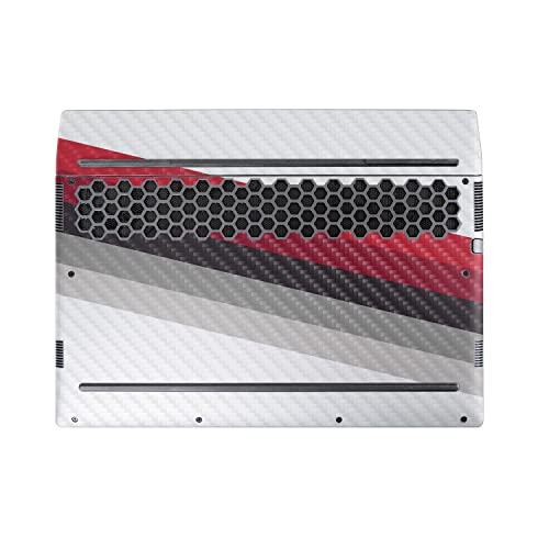 Image of MightySkins Carbon Fiber Skin Compatible With Alienware M17 R5 (2022) Full Wrap Kit - Slant Stripes | Protective, Durable Textured Carbon Fiber Finish | Easy To Apply & Change Styles | Made in the USA