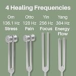 Resonance Tuning Fork for Healing Set – 128Hz, 136.1Hz, 256Hz, 384Hz for Stress & Sleep, Chakra Balance, Mental Focus, Relaxation | Activator + Pouch | Weighted & Unweighted - Image 3