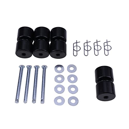 YUXSOUQ Lift Cable 2Pcs Compatible with Gorilla Lift Trailer Gate Assist with EZ Spring Clips, with 4 pcs Rollers Pins Set, Replaces 125542 Cables, GMNR-925 Aluminum Alloy Pin Set