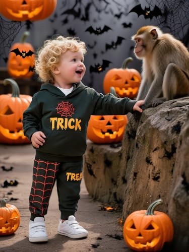Image of 2-6T Toddler Baby Boy Clothes Color Blocking Hoodies + Pants Fall Winter Outfits
