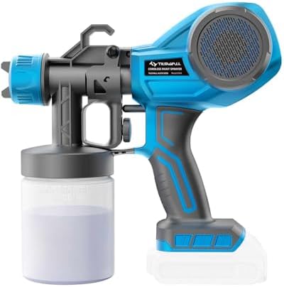 Tilswall Cordless Paint Sprayer for Dewalt 20V Battery,Electric Spray Paint Gun for House Painting,Furniture,Wall,Cabinets,Iron Fence(Battery Not Included)