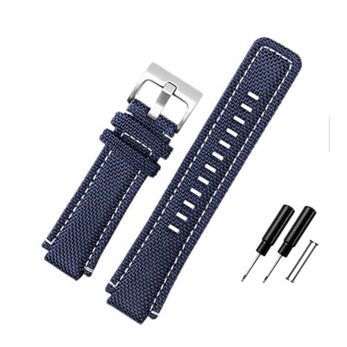 Bracelet nylon montre 24mm encoche 16mm joint convexe compatible Timex TW2T76500 TW2T76300