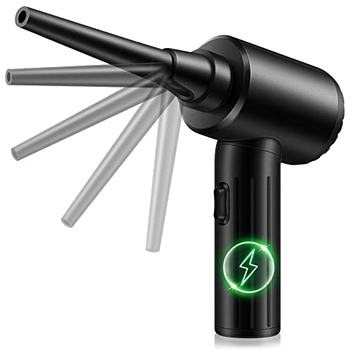 【Brushless Motor】Reesibi Cordless Electric Air Duster - Powerful 2.7Oz Blowing Force Strongest Dust Blower, Replaces Compressed Air Cans For Computer Cleaning, Rechargeable 7500Mah, 90000Rpm #TOP18